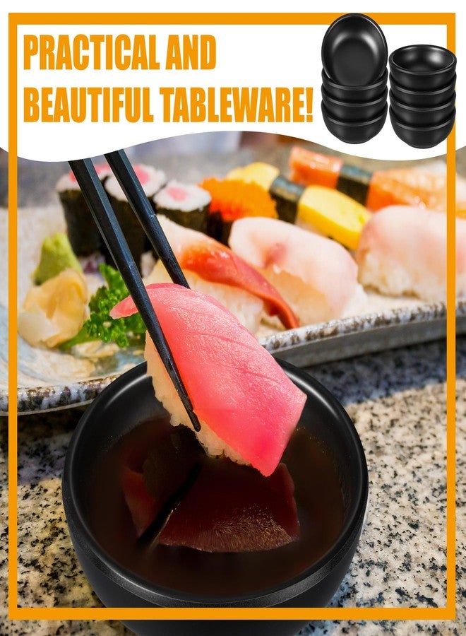 Ninehaoou 12 Pcs Dip Bowls Set 1.7oz Sauce Soy Dishes Bowls Small for Dipping Tomato Sauce, Soy, BBQ and Other Party Supplies(Black) - Image 5